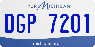 MI license plate DGP7201
