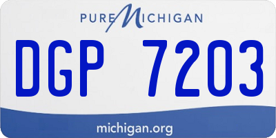 MI license plate DGP7203