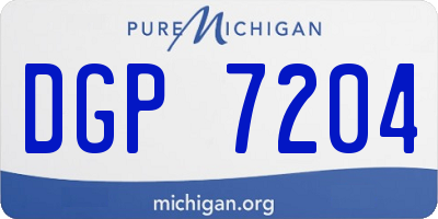 MI license plate DGP7204