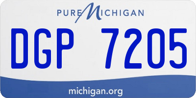MI license plate DGP7205