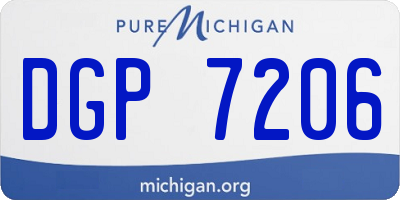 MI license plate DGP7206