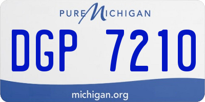 MI license plate DGP7210