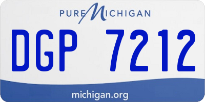 MI license plate DGP7212