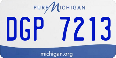 MI license plate DGP7213