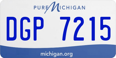 MI license plate DGP7215