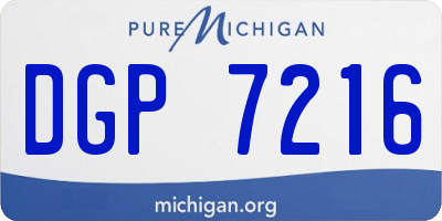 MI license plate DGP7216