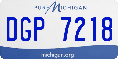 MI license plate DGP7218