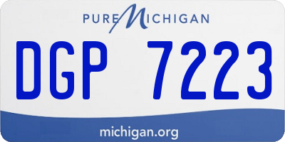 MI license plate DGP7223