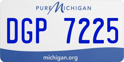 MI license plate DGP7225