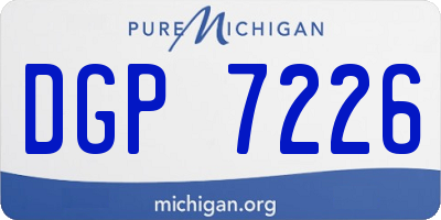 MI license plate DGP7226