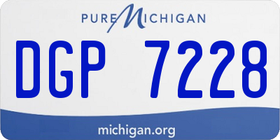 MI license plate DGP7228