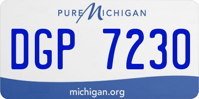 MI license plate DGP7230