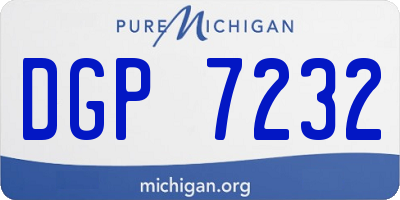 MI license plate DGP7232