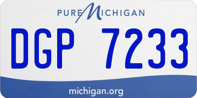MI license plate DGP7233
