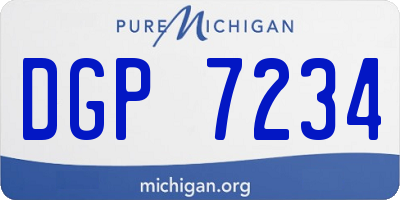 MI license plate DGP7234