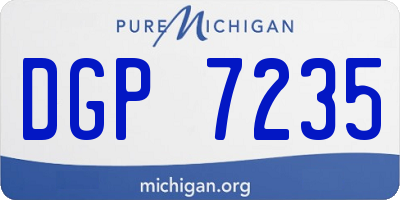 MI license plate DGP7235