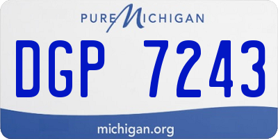 MI license plate DGP7243