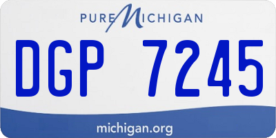 MI license plate DGP7245