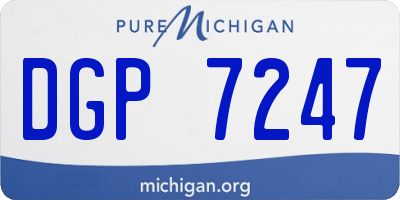 MI license plate DGP7247