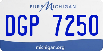 MI license plate DGP7250