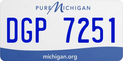 MI license plate DGP7251