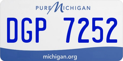 MI license plate DGP7252