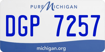 MI license plate DGP7257