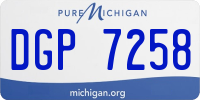 MI license plate DGP7258