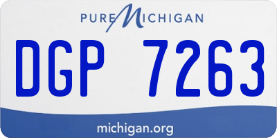 MI license plate DGP7263