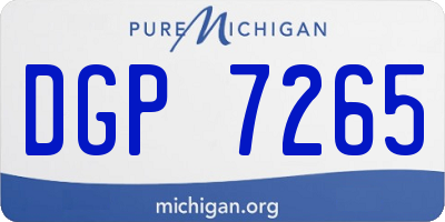 MI license plate DGP7265