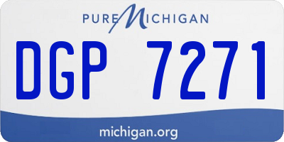 MI license plate DGP7271