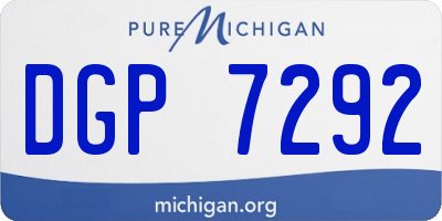 MI license plate DGP7292