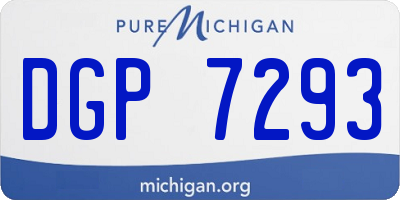 MI license plate DGP7293