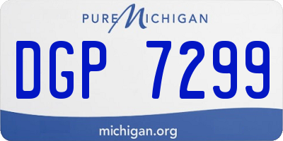 MI license plate DGP7299