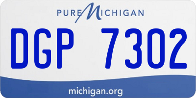 MI license plate DGP7302