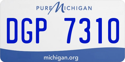 MI license plate DGP7310