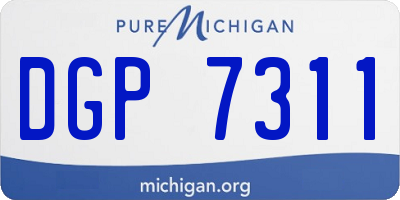 MI license plate DGP7311
