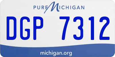 MI license plate DGP7312