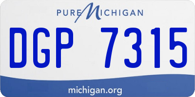 MI license plate DGP7315