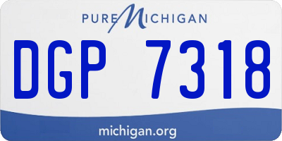 MI license plate DGP7318