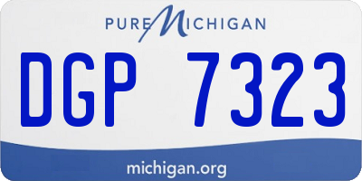 MI license plate DGP7323