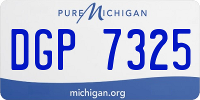 MI license plate DGP7325