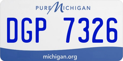 MI license plate DGP7326