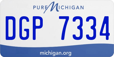 MI license plate DGP7334