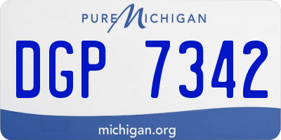 MI license plate DGP7342