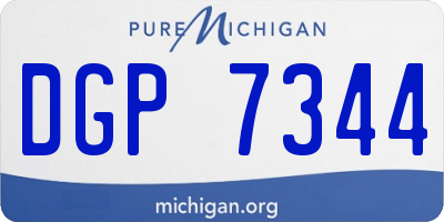 MI license plate DGP7344