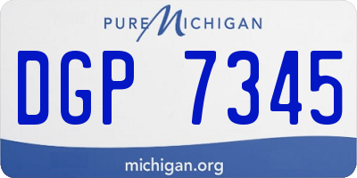 MI license plate DGP7345