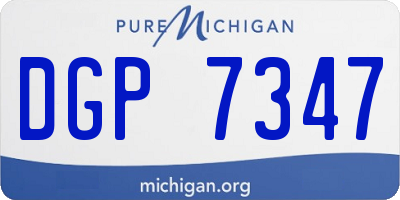 MI license plate DGP7347