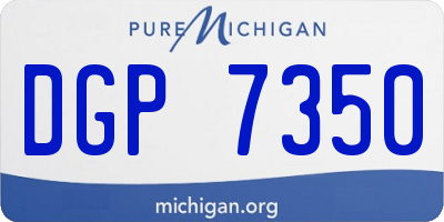 MI license plate DGP7350