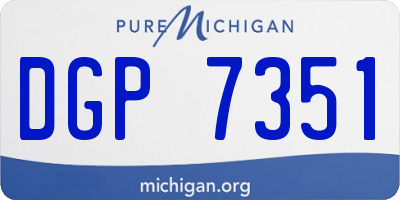 MI license plate DGP7351